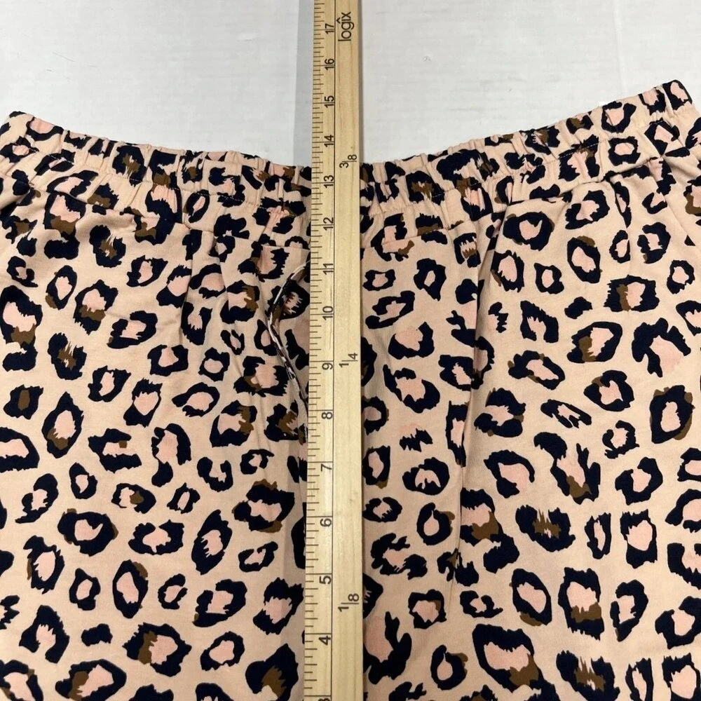 Dobreva Pajamas Set Pink Leopard Animal Print Modal Blend Size XL Lounge Cozy‎